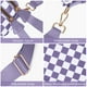 thumbnail image 4 of Bolsa cruzada a cuadros tipo silla de nylon para mujer morada, 4 of 6