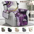 thumbnail image 4 of TSOVTHRID Purple Gold Marble Texture Print Recliner Slipcover Non Slip Lazy Boy Chair Covers for Reclining Chair with Pocket Soft Couch Cover 1 Seat Recliner Sofa Slipcovers for Living Room, 4 of 7