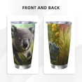 thumbnail image 3 of KLL Daisy Koala Print 40oz Stainless Steel Insulated Car Cup with Spillproof Lid - Keep Your Drink Hot or Cold on the Go-Straw Three-piece Set, 3 of 8