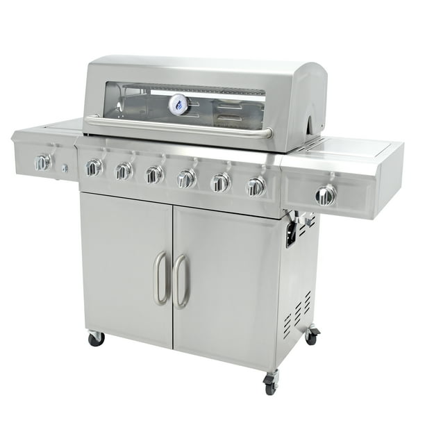3 Embers 6 Burner Dual Fuel Gas Grill - Walmart.com - Walmart.com