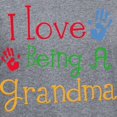 thumbnail image 3 of CafePress - Love Being A Grandma Handprint Multi - Women's V-Neck Dark T-Shirt, 3 of 4