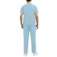 thumbnail image 5 of Hearthz Medical Scrubs Top and Pants Stretch V-Neck Top & Straight Leg Pants Scrub Set for Men, 5 of 7