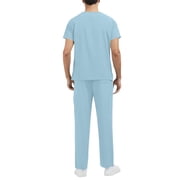 Mens Scrubs Medical Uniform Stretch Scrubs Set Top and Pants