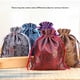 thumbnail image 4 of Sonducket Bordado bolsita bendiciones vacías cordón joyería bolsa sala de estar colgante puerta ventana coche colgante decorativo Ropa, zapatos y accesorios Miscelánea Gris-plata, 4 of 6
