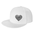 thumbnail image 1 of ZICANCN Fingerprint Love Baseball Caps, Trucker Hats for Men And Women, Adjustable Breathable Flat Caps, White, 1 of 8