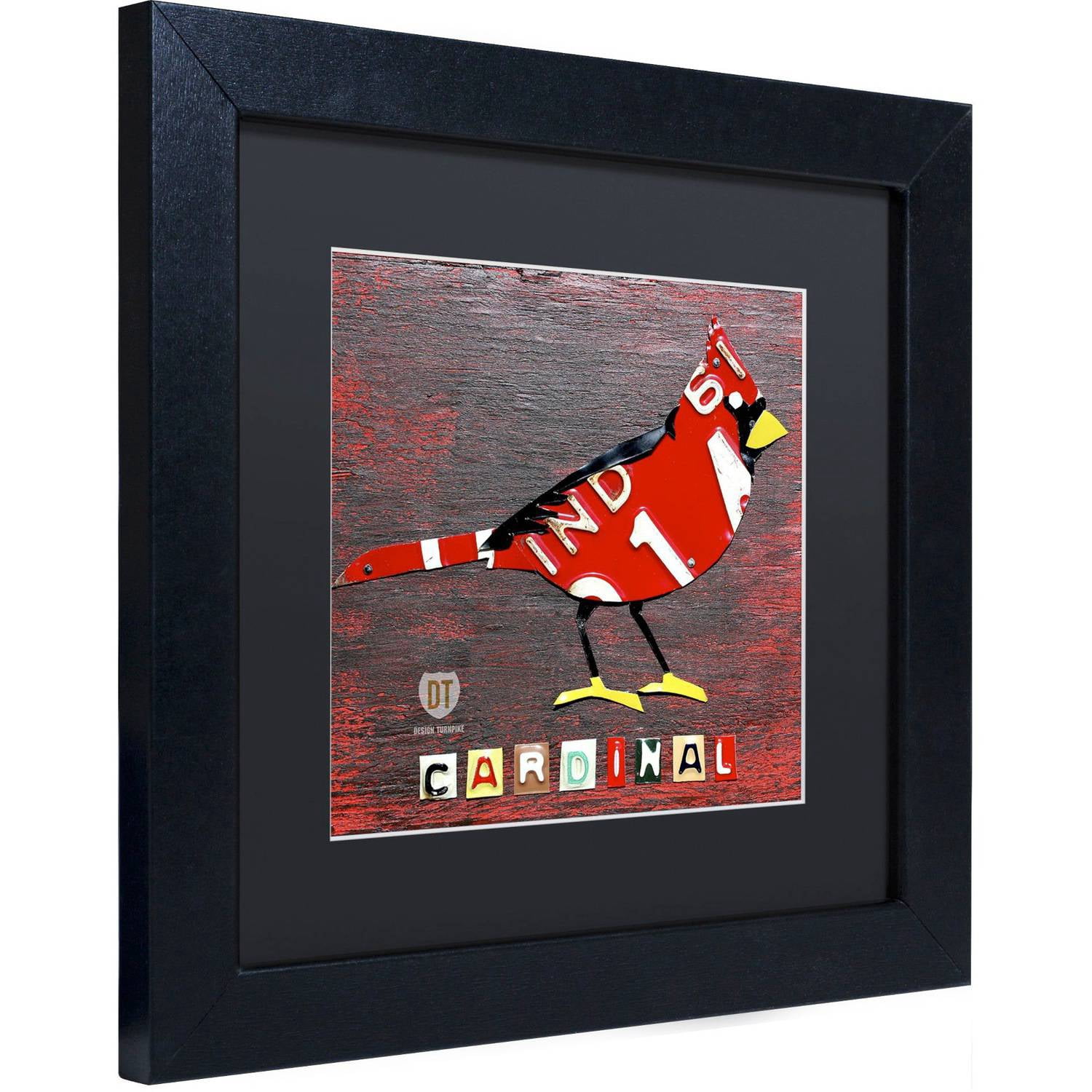 Trademark Fine Art 'Indiana Cardinal' Canvas Art by Design Turnpike, Black Matte, Black Frame