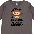 thumbnail image 4 of Inktastic Monkey I Love Hanging out with My Grammy Boys or Girls Long Sleeve Toddler T-Shirt, 4 of 5