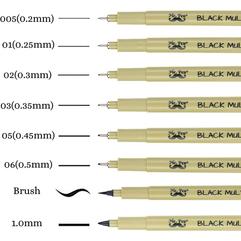 Best Deal for Mr. Pen- Drawing Pens for Artists, 8 Pack Black