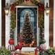 thumbnail image 5 of Adornos navideños, regalos navideños, cubierta de puerta navideña de 35 x 71 pulgadas, decoración con patrón de árbol de Navidad, decoración de puerta y pared para Navidad, decoración para festivales, 5 of 6