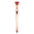 thumbnail image 3 of 0.5 ct Round Cut Simulated Ruby Solitaire 14K Rose Gold Womens Engagement Ring, 3 of 5