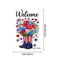 thumbnail image 4 of AMHNF Welcome Patriotic Flowers In Boots Garden Flag For Home Outdoor Garden Yard Decor 12x18 inch, 4 of 5