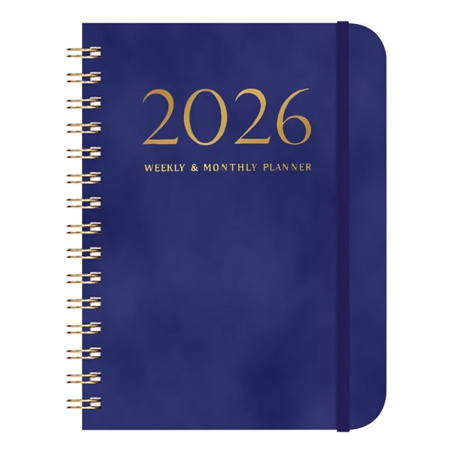 A5 Schedule Book 2025 Coil Bound Planner with Leather Strap and Self Discipline Card
