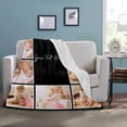 thumbnail image 5 of AISENIN Customized Blanket with Baby Pictures Multiple Designs Customized Gifts for Friend Family, 5 of 5