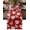 Red, variant on Funny Santa Claus Cotton Linen Table Runner for Dining Kitchen, Red Christmas Snowflake Xmas Tree Wedding Outdoor Party Tablerunners Decoration, Dresser Scarf Coffee Tablecloth Runners 13x36 Inches