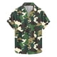 thumbnail image 1 of Camuflaje de los Hombres Impresa Camisa de Solapa, Moda de Manga Corta con Tejido Elástico para la Playa Casual Y el Uso de la Fiesta, Blusa Elástica Suave, 1 of 9