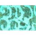 thumbnail image 1 of Ahgly Company Indoor Rectangle Abstract Turquoise Blue Modern Area Rugs, 5' x 8', 1 of 4