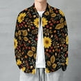 thumbnail image 6 of Lightweight Jacket for Men - Fall Daisy Leaf Cuteness Casual Zip Up Bomber Jacket Men Spring Fall Windbreaker Coat with Pocket, 6 of 6