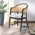 thumbnail image 2 of SAFAVIEH Couture Rogue Square Mid Back Counter Stool, Black/Natural, 2 of 13