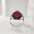 thumbnail image 6 of Natural Red Coral Ring, Woman's Coral Ring, Coral April Birthstone, Designer Band, 925 Sterling Silver, Womens Ring, Christmas, Thanksgiving, Handmade, Statement Jewelry, Natural Gemstone Ring, 6 of 6