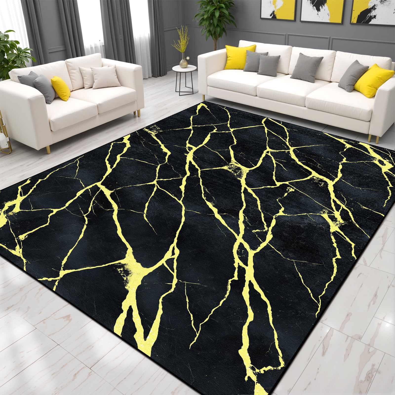 Bleum Cade 8'x10' Area Rugs for Living Room, Washable Rugs Modern Rugs for Bedroom Dinning Room,Marble Abstract Rug Ultra Soft Non Slip Durable Large Carpet Home Decor