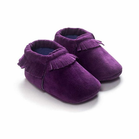 

Leather Baby Moccasins Soft Soled Tassel Crib Toddler Shoes for Boys and Girls