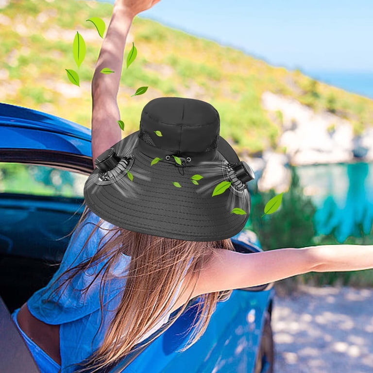 Summer Wide-Brim Bucket Sun Hat For Women & Men - Quick-Dry, UPF 50+, Adjustable Chin Strap, Foldable For Travel 2 thumbnail image