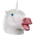 thumbnail image 1 of Máscara de cabeza de unicornio, máscara de caballo aterrador, máscara de látex para disfraces de fiesta o Halloween (blanca), 1 of 5