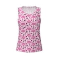 thumbnail image 4 of Easygdp Cute Watermelon Flamingo Women's Workout Tank Top, Running Top, Hiking Shirt, Quick-Dry for Running, Yoga, Hiking - Medium, 4 of 9
