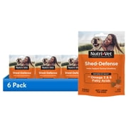 (6 pack) Nutri-Vet Shed Defense Coat Care Soft Chews for Dogs 60ct.