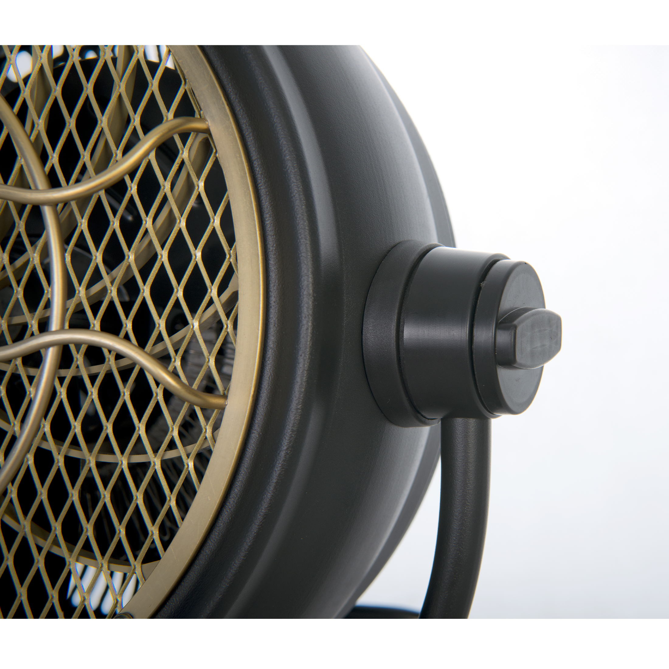 Better Homes & Gardens New Retro Tabletop Heater Black & Brass Finish