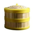 thumbnail image 5 of Multi-Sizes Bamboo Steamer Basket,Bamboo Food Steamer,Chinese Food Making Steamers, for Dumplings,Rice,Vegetables,Fish,Meat,Seafood 24.5CM LID, 5 of 8