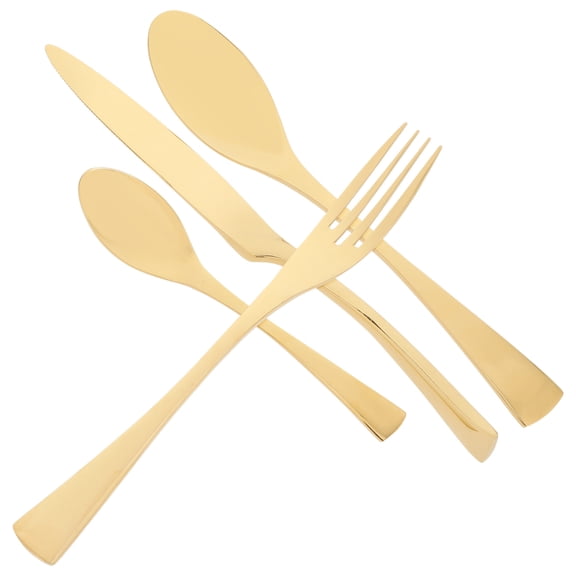 STRANDCHIC Forks Silverware Golden Stainless Steel 1Set