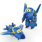 Super Wings 5" Transforming Jerome Airplane Toys, Safe and Durable Vehicle Action Figure, Plane to Robot, Transformer Toys for 3+ Years Old Boys and Girls, Preschool Kids Birthday Gift, Blue