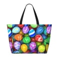 thumbnail image 2 of Honeii Colorful Easter Eggs1 for Tote Bag with Adjustable Strap,Beach Bag, Waterproof Sandproof Beach Tote Bag, Large Capacity Foldable Beach Bags, 2 of 7