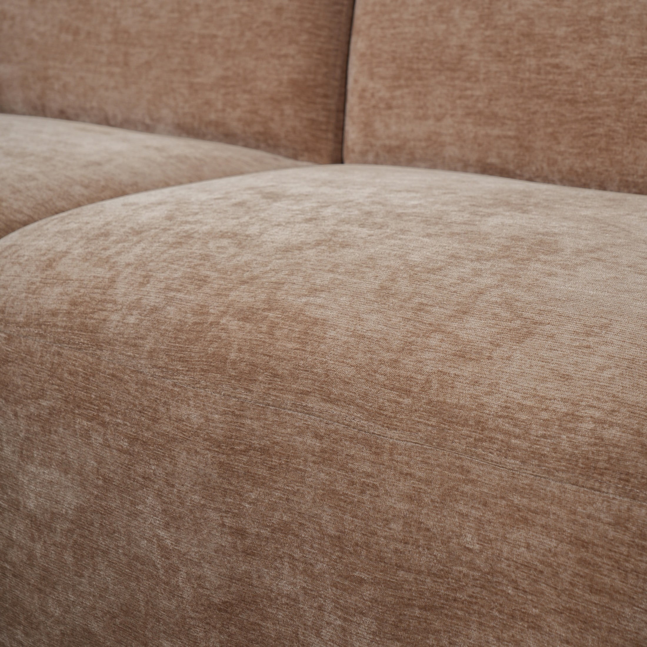 Christopher Knight Home 111" Modern Curved 3-Seater Sofa, Low Profile Upholstered Couch, Mocha
