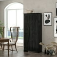thumbnail image 2 of HOMCOM 72" Freestanding Kitchen Pantry, Buffet Cabinet, Black, 2 of 10