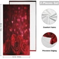 thumbnail image 2 of Dreamtimes Red Hearts Rose Hand Towels 2 PCS, Valentine Flower Kitchen Towel Ultra Soft and Highly Absorbent,Decorative Fingertip Face Towel for Bathroom Hotel, 28.3"x14.4", 2 of 6