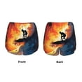 thumbnail image 5 of Lsque Sunset Surfing Silhouette Printed Women's Running Shorts with Liner Pockets,Elastic Quick Dry Workout Athletic Gym Yoga Shorts,Womens High Waist Shorts-Small, 5 of 9