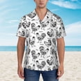 thumbnail image 4 of Balery Retro Rooster Print Men's Hawaiian Shirts Short Sleeve Beach Shirt Relaxed Fit Vacation Button Down Shirts-X-Large, 4 of 9