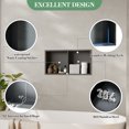 thumbnail image 3 of 12x24 Inch Stainless Steel Shower Niche, 2 Tier Waterproof & Rustproof Recessed Bathroom Shelves, No Tile Needed, Space Saving Wall Mount Organizer for Small Spaces Apartments, Black, 3 of 8
