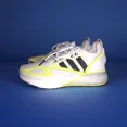 thumbnail image 1 of Ad-id-as ZX 2K Boost J White & Volt Athletic Training Shoes Sz 6 NWOT GY5062, 1 of 6