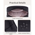 thumbnail image 2 of Travel Makeup Cosmetic Bag Neoprene Waterproof Soft for Women with Large Capacity Portable Pouch Lightweight Toiletry Organizer Purse, Black, 2 of 6