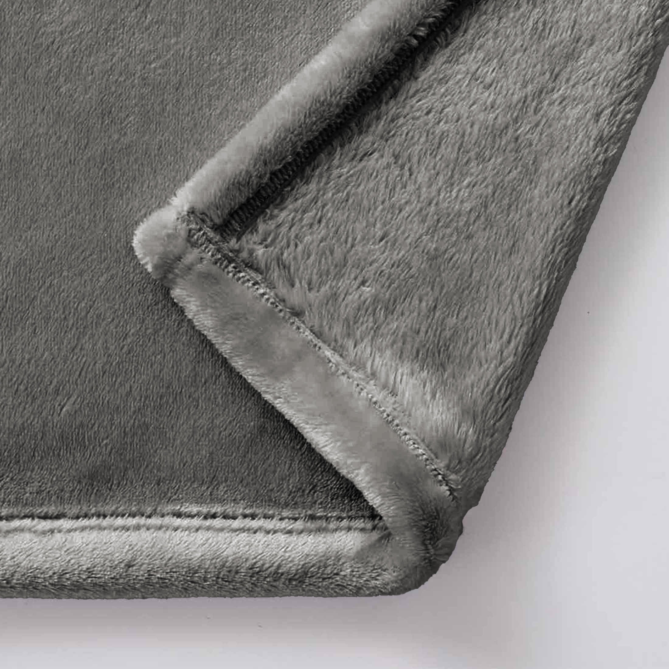 Better Homes & Gardens Luxury Velvet Plush Blanket, Dark Grey, Full/Queen, Adult/Teen