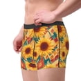 thumbnail image 2 of Fotbe Diamond Bohemian Sunflower Calzoncillos Tipo Boxer con Bolsa de Soporte Total para Hombre, X-Temp Fresco, Transpirable y de Secado Rápido-Small, 2 of 5