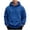 (New19)Blue, variant on Utility Half Zip Hoodie for Men Multi Zippered Pockets Long Sleeve Pullover Sweatshirt Warm Loose Top for Weekend Camping