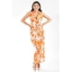 thumbnail image 1 of Vestido de Lino Tipo Cargo Roman Fashion 14120 Naranja, 1 of 5