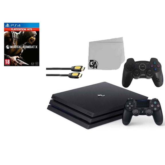 Pre-Owned Restored Sony PlayStation 4 Pro 1TB Gaming Console Black 2 Controller Included with Mortal Kombat X BOLT AXTION Bundle
