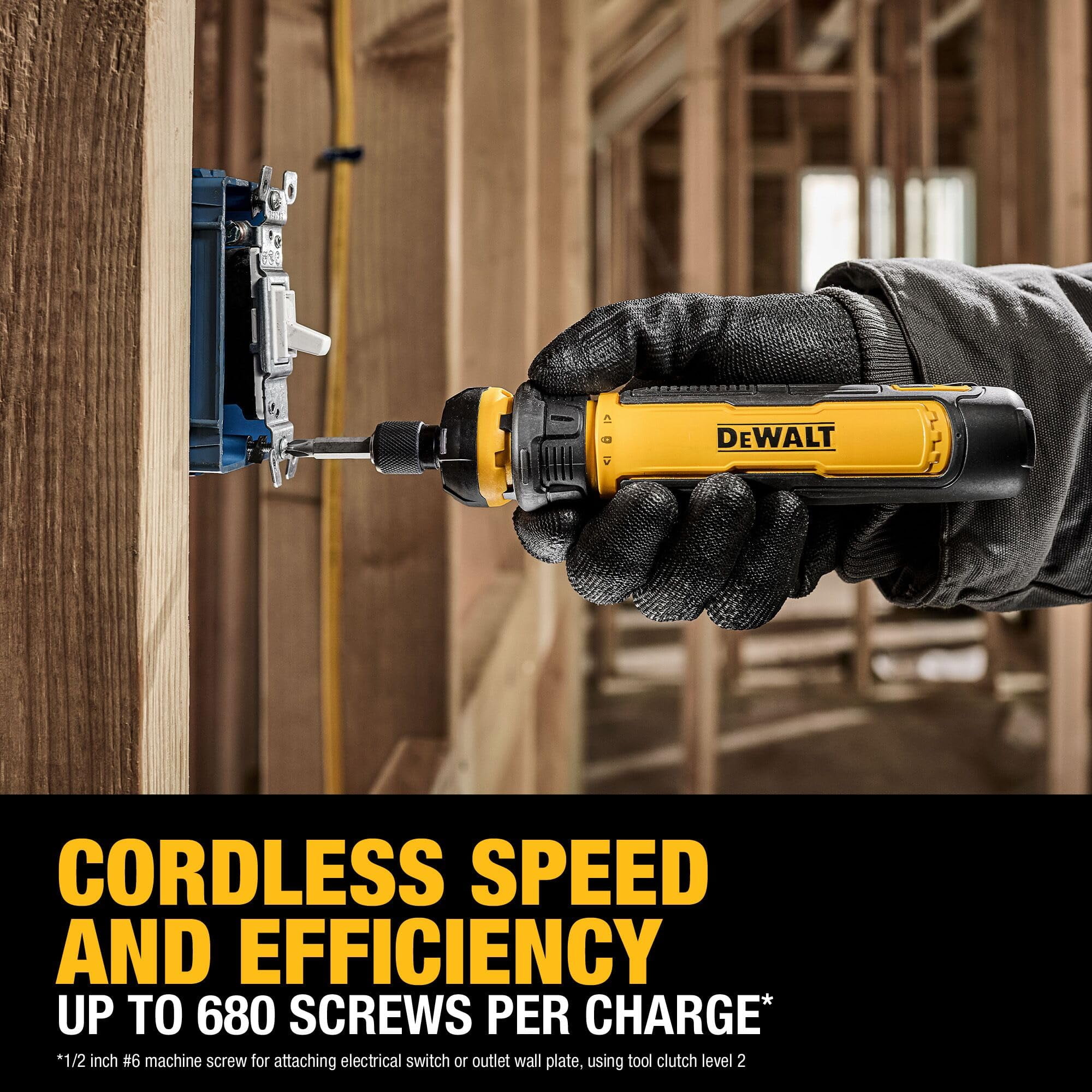 DEWALT Cordless Screwdriver, 4V USB Rechargeable Electric Screwdriver with 12 pcs Screwdriver Bit Set, LED Light, FLEXDRIVE Control, Compact, Ergonomic (DWHT66719)
