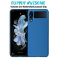 thumbnail image 5 of Case for Galaxy Z Flip 4 5G, Nakedcellphone Slim Hard Shell Protector Cover [Anti-Fingerprint, Grid Texture] for Samsung Z Flip4 Phone (SM-F721U, 2022), 5 of 7