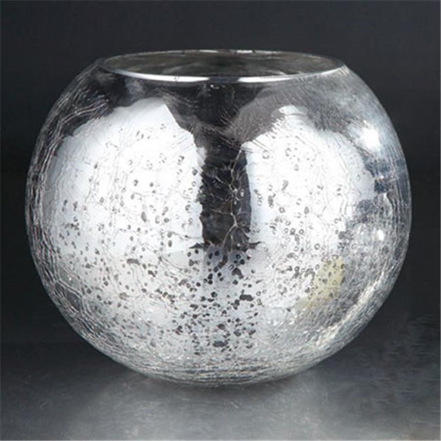 Vase en Verre 8.5 x 10 Po, Argent